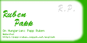 ruben papp business card